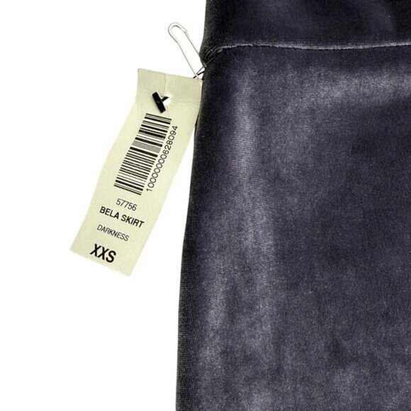 Aritzia Wilfred Free Velvet Pull On Midi Skirt In Darkness Size XXS - Picture 3 of 6